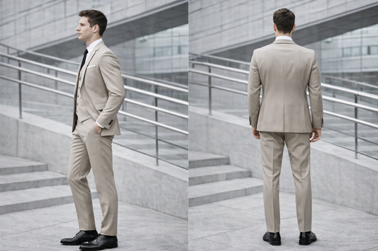 Terno Slim Fit Beige