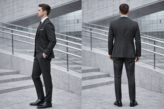 Traje Slim Fit Gris Grafito