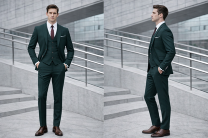 Terno Slim Fit Verde Botella